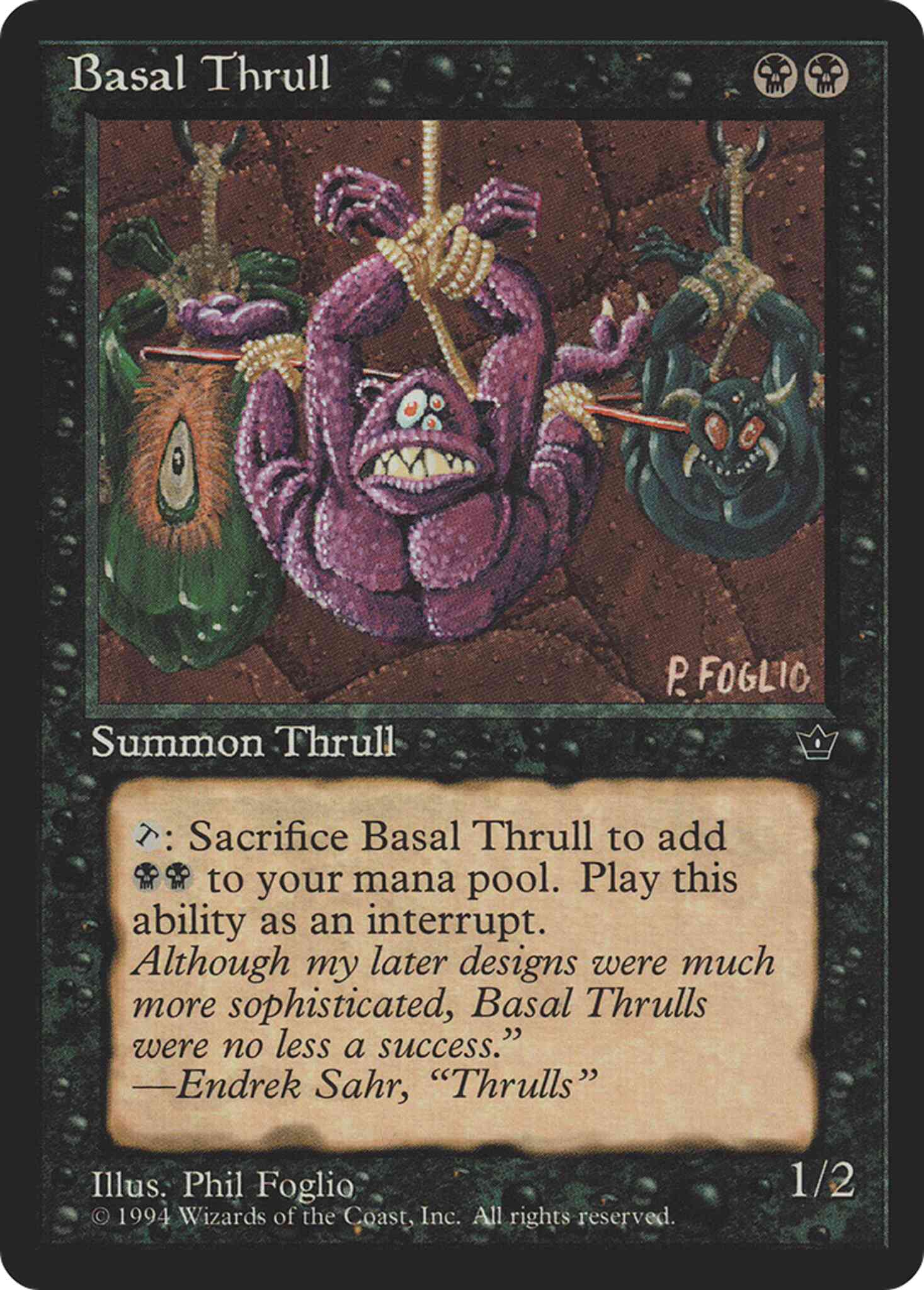Basal Thrull [Phil Foglio] [34b] [Fallen Empires] [Non-Foil]
