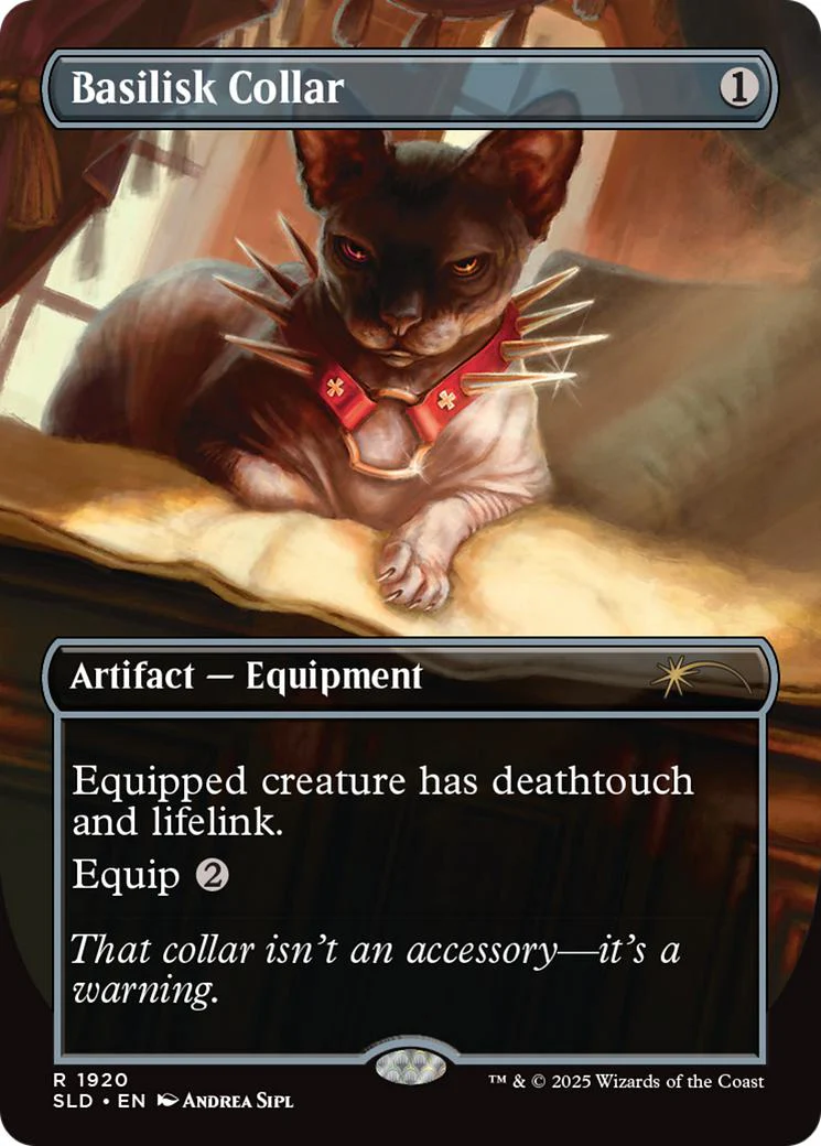 Basilisk Collar [1920] [Borderless] [Cats Are Better Than Dogs] [Secret Lair Drop] [Non-Foil]
