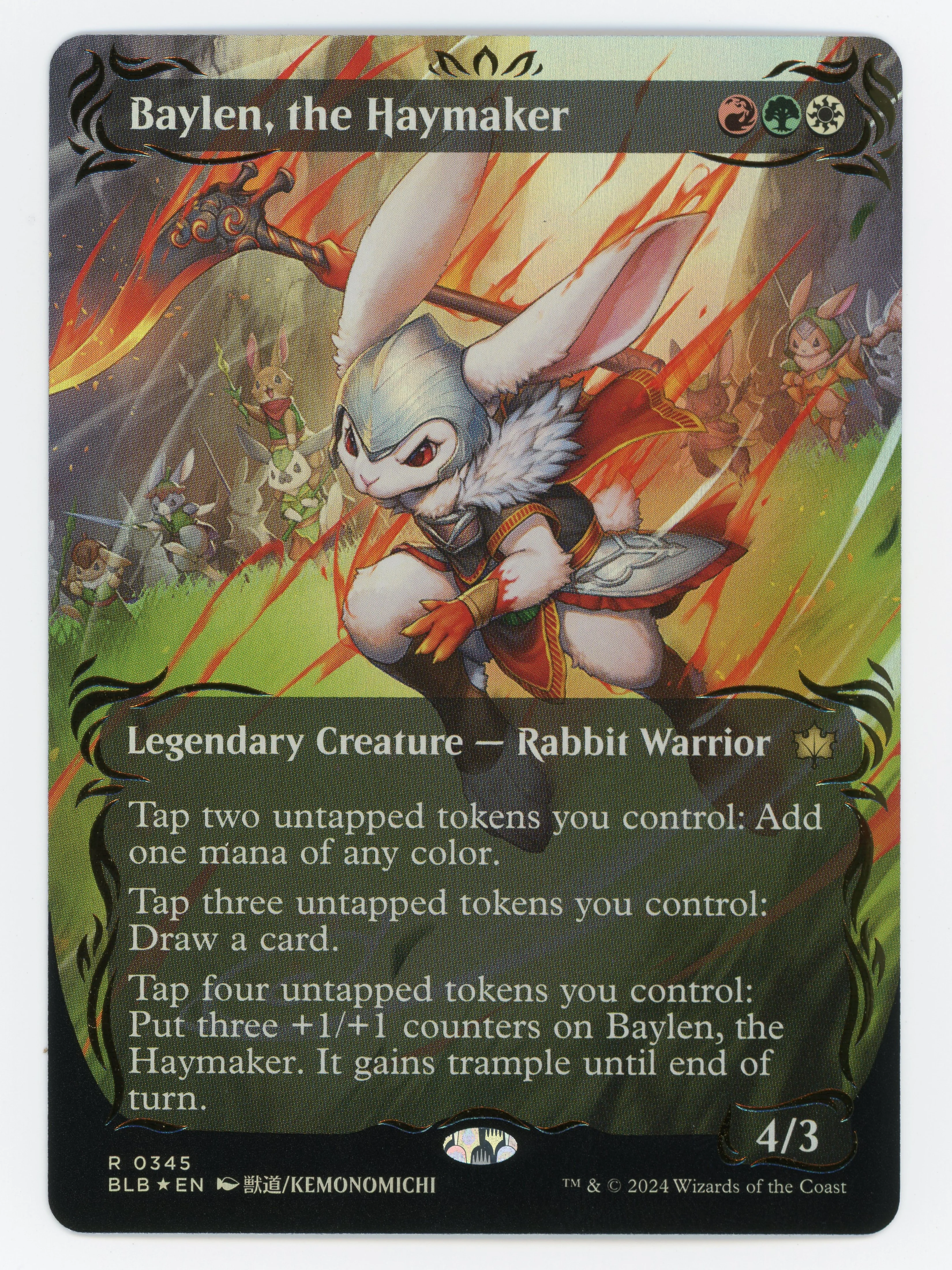 Baylen, the Haymaker - Borderless - Anime - Raised Foil - Scan 15025