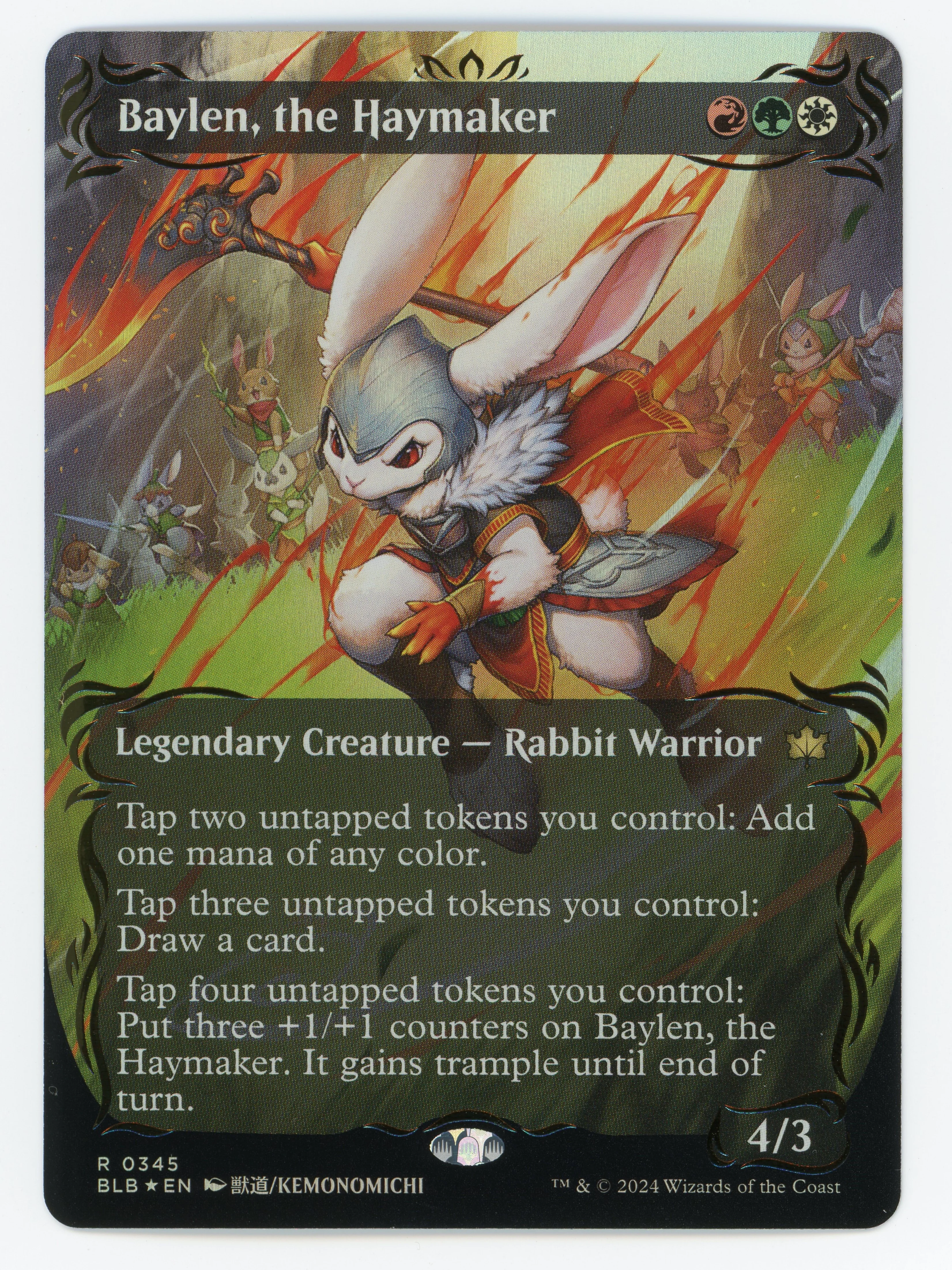Baylen, the Haymaker - Borderless - Anime - Raised Foil - Scan 15348