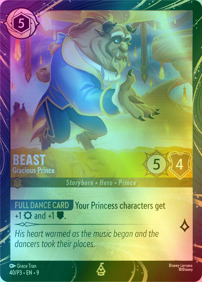 Beast - Gracious Prince - 40/P3 [Disney Lorcana Promo Cards] [Holofoil]