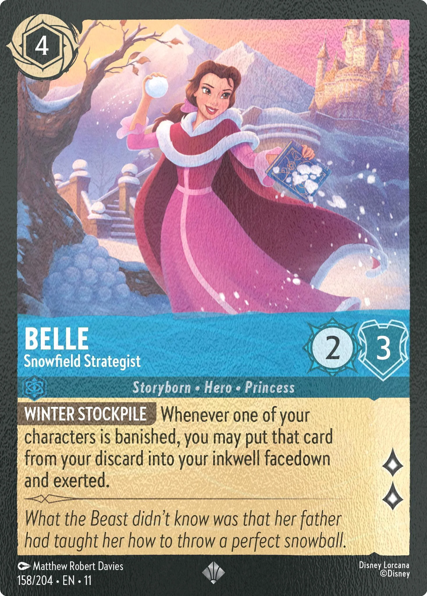 Belle - Snowfield Strategist - 158/204 [Winterspell] [Cold Foil]