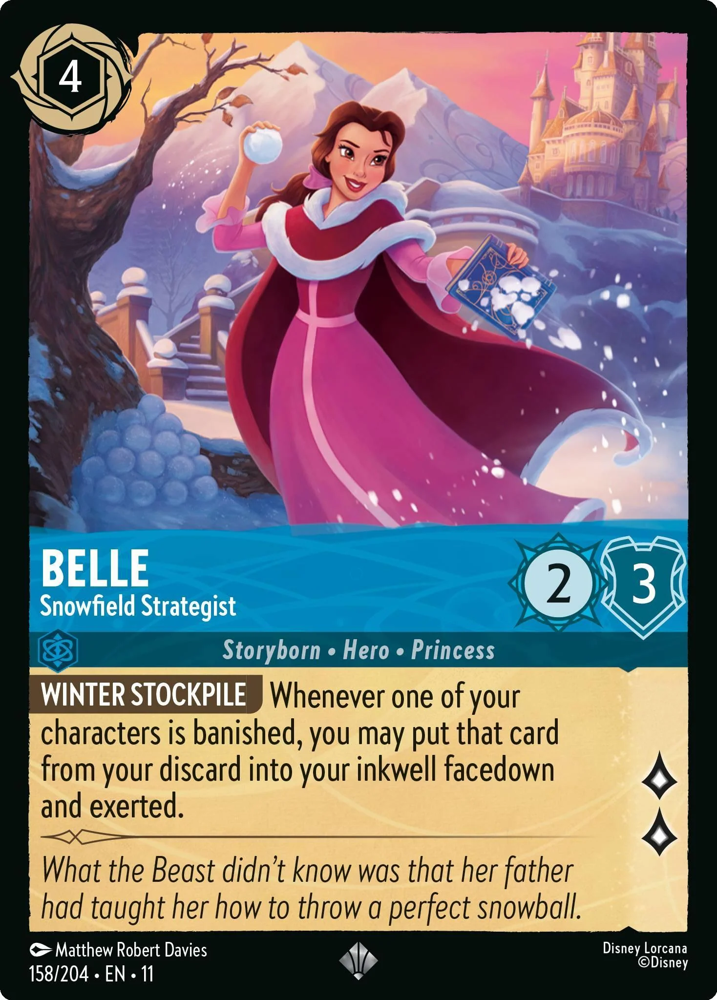 Belle - Snowfield Strategist - 158/204 [Winterspell] [Non-Foil]