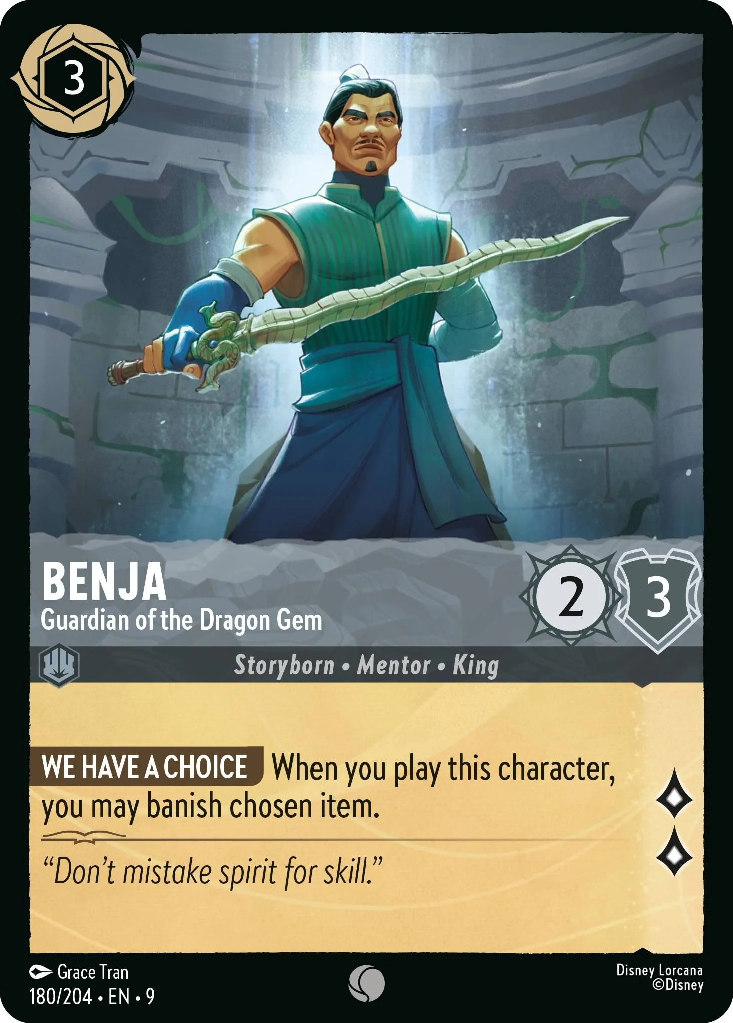 Benja - Guardian of the Dragon Gem - 180/204 [Fabled] [Non-Foil]