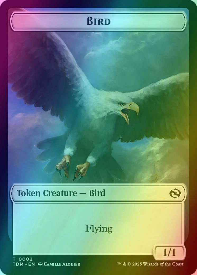 Bird Token (02) // Monk Token (03) [Tarkir: Dragonstorm: Tokens] [Foil]
