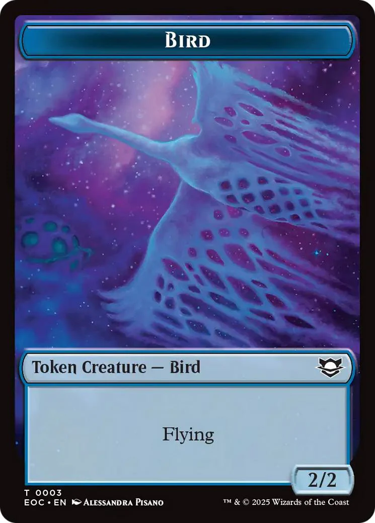 Bird Token (03) // Golem Token (12) [Edge of Eternities: Commander: Tokens] [Non-Foil]