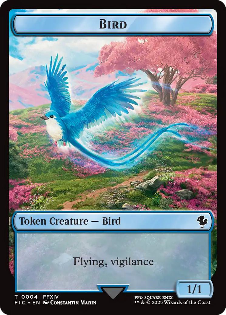 Bird Token (04) // Hero Token (04) [FIC/FIN Set Symbol] [FINAL FANTASY: Commander: Tokens] [Non-Foil]