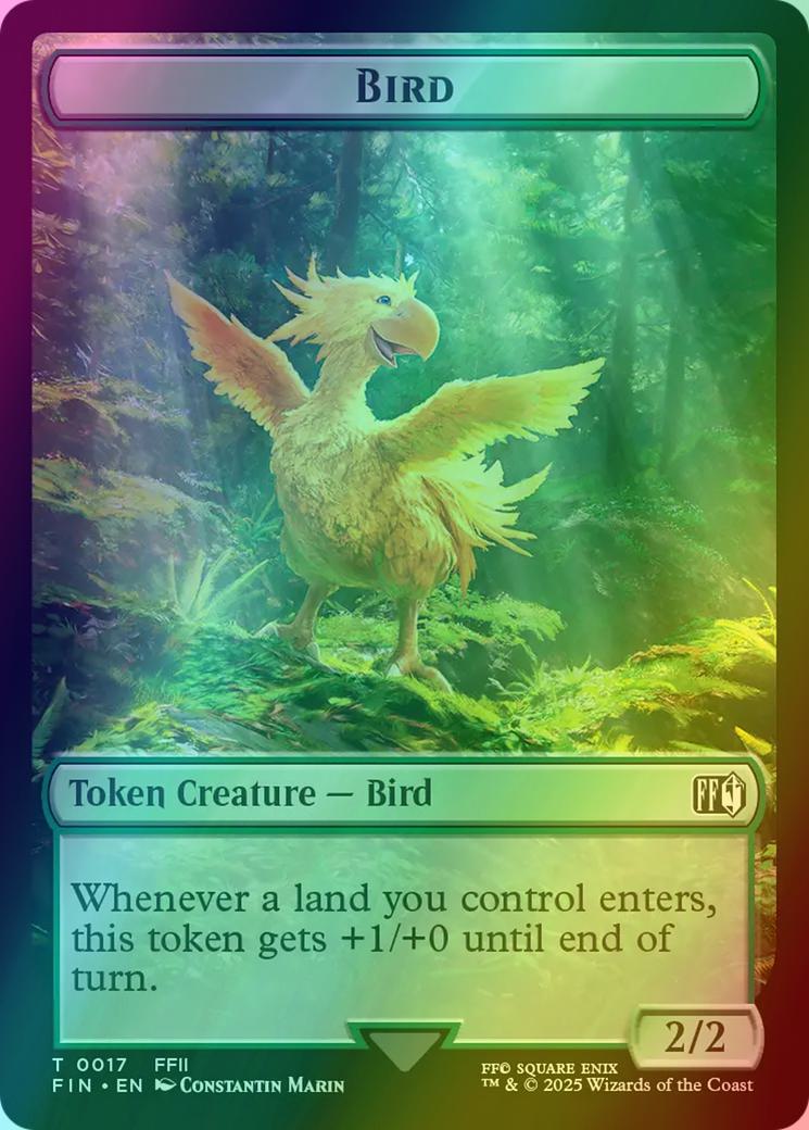 Bird Token (17) // Hero Token (08) [FINAL FANTASY: Tokens] [Foil]