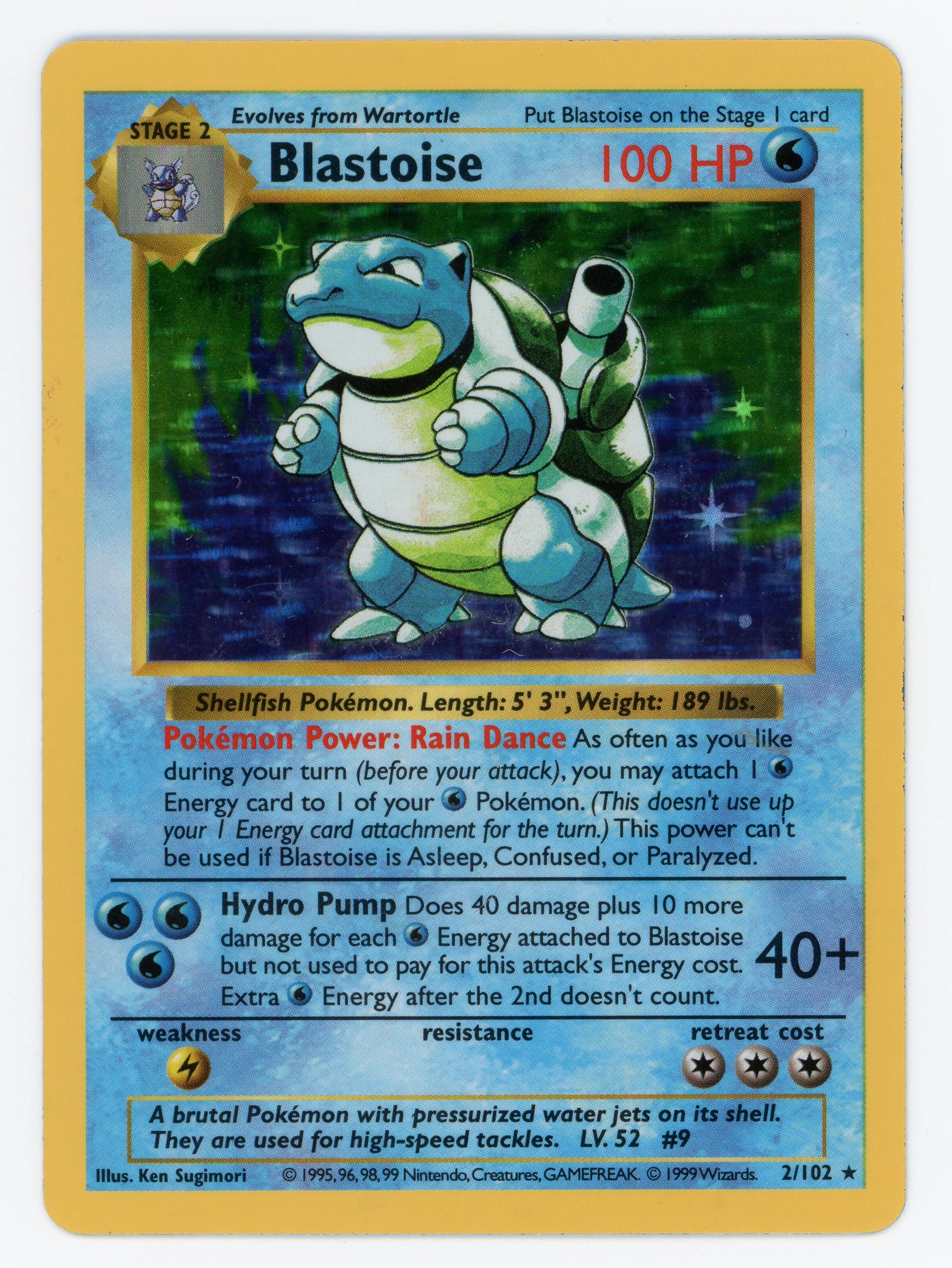 Blastoise - 2/102 - Rare - Shadowless - Holo - Scan 14612