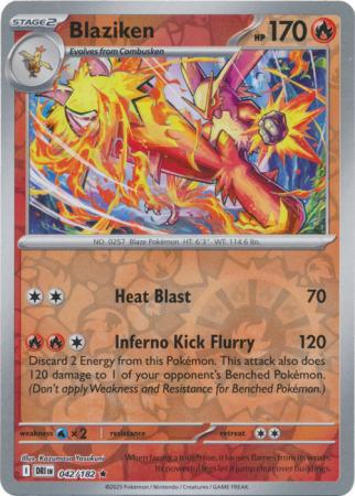 Blaziken - 042/182 - Rare [sv10-042] [Reverse Holo]