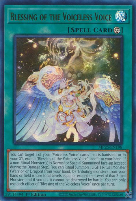 Blessing of the Voiceless Voice - MP25-EN198 - Ultra Rare - 1st Edition