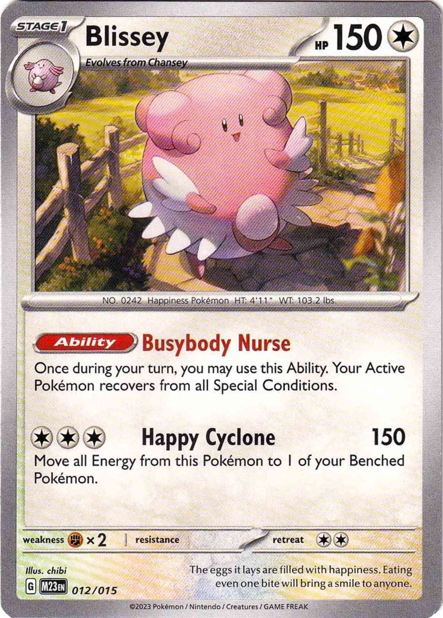 Blissey - 012/015 - Promo [mcd23-012] [Non-Holo]