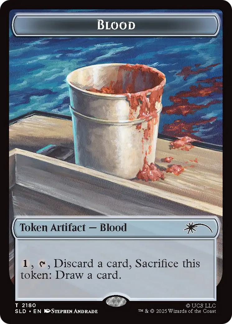 Blood Token [2180] [Full Art] [Jaws: Terror of Amity Island] [Secret Lair Drop] [Non-Foil]