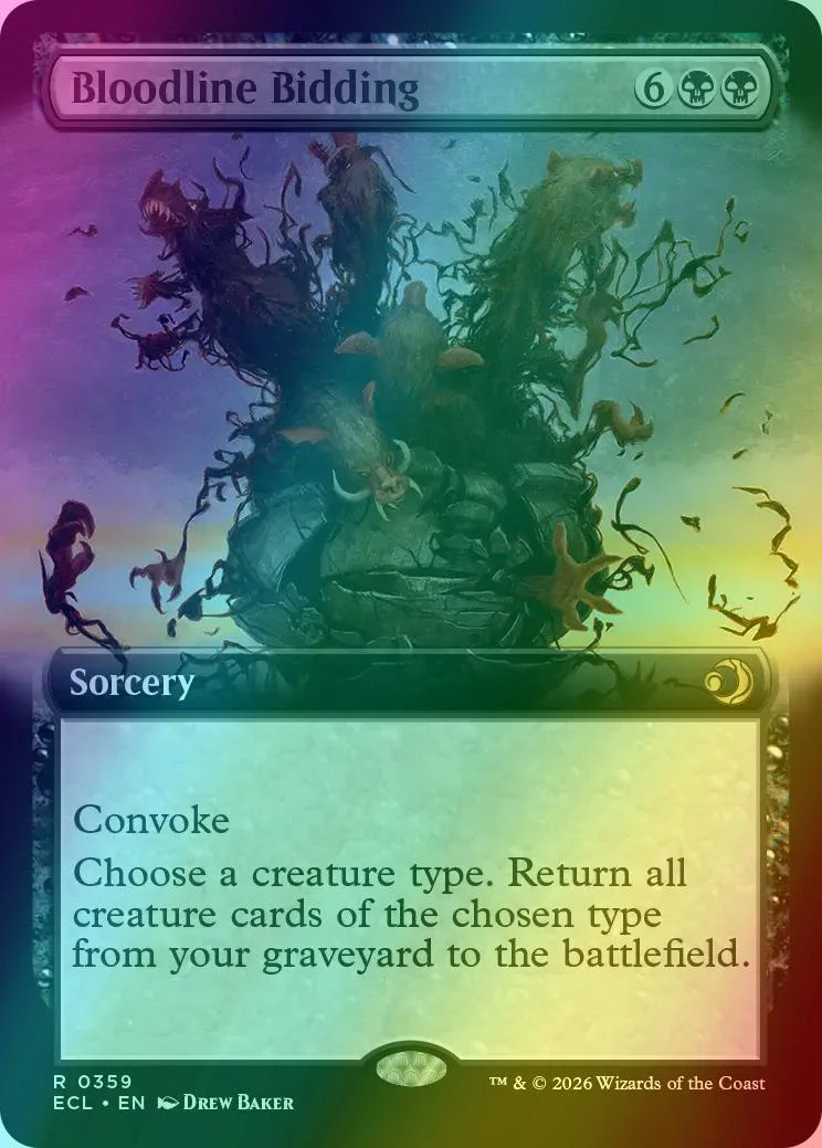 Bloodline Bidding [359] [Extended Art] [Lorwyn Eclipsed] [Foil]