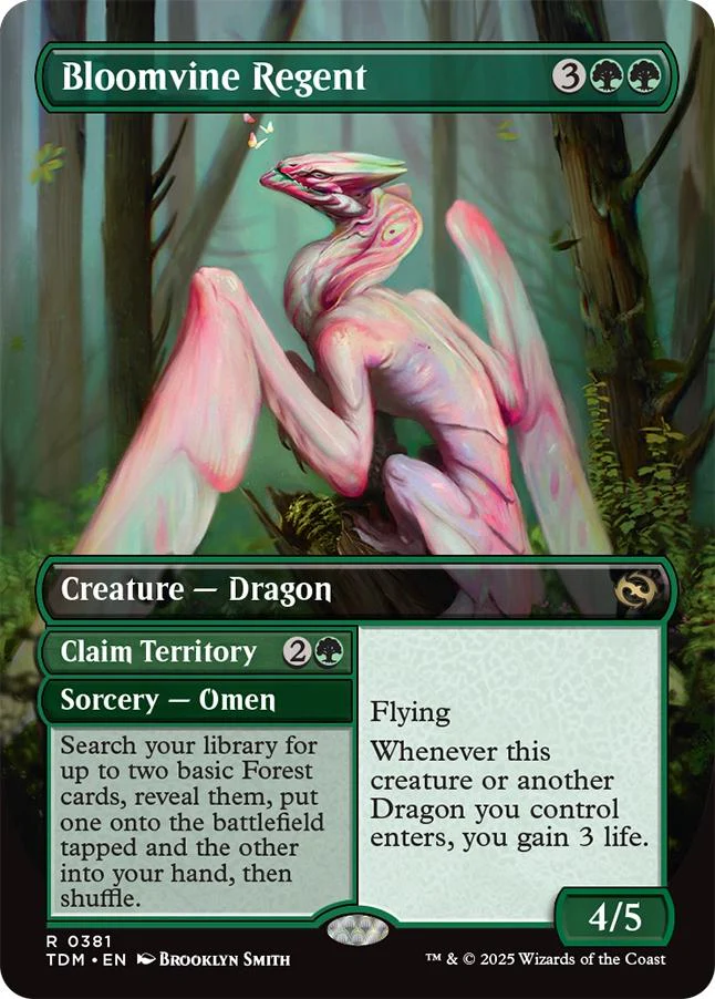 Bloomvine Regent // Claim Territory // Bloomvine Regent // Claim Territory [381] [Borderless] [Tarkir: Dragonstorm] [Non-Foil]
