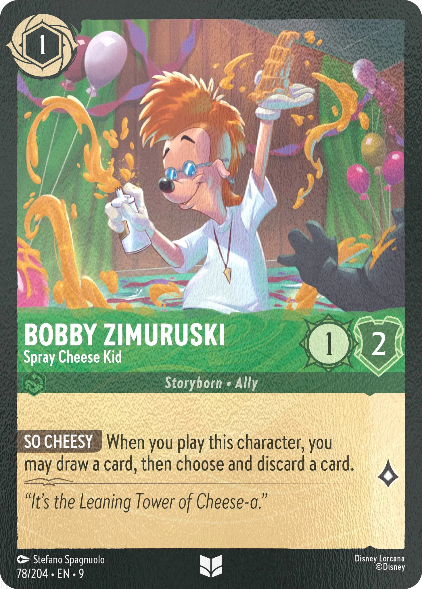 Bobby Zimuruski - Spray Cheese Kid - 78/204 [Fabled] [Cold Foil]