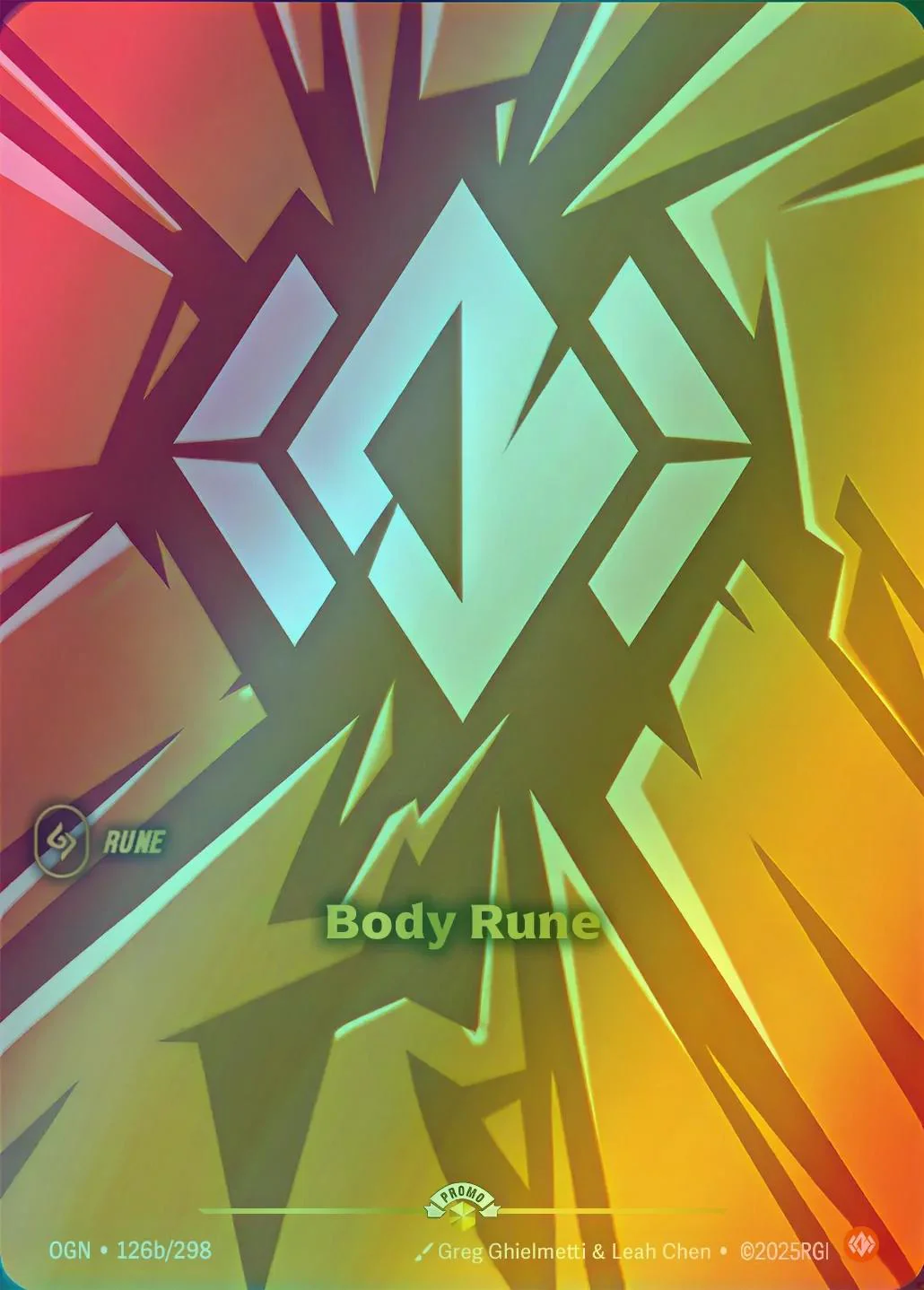 Body Rune - 126b/298 [Riftbound Organized Play Promotional Cards] [Foil]
