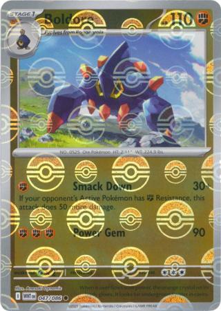 Boldore - Poké Ball Pattern - 047/086 - Common [sv105w-047] [Reverse Holo]