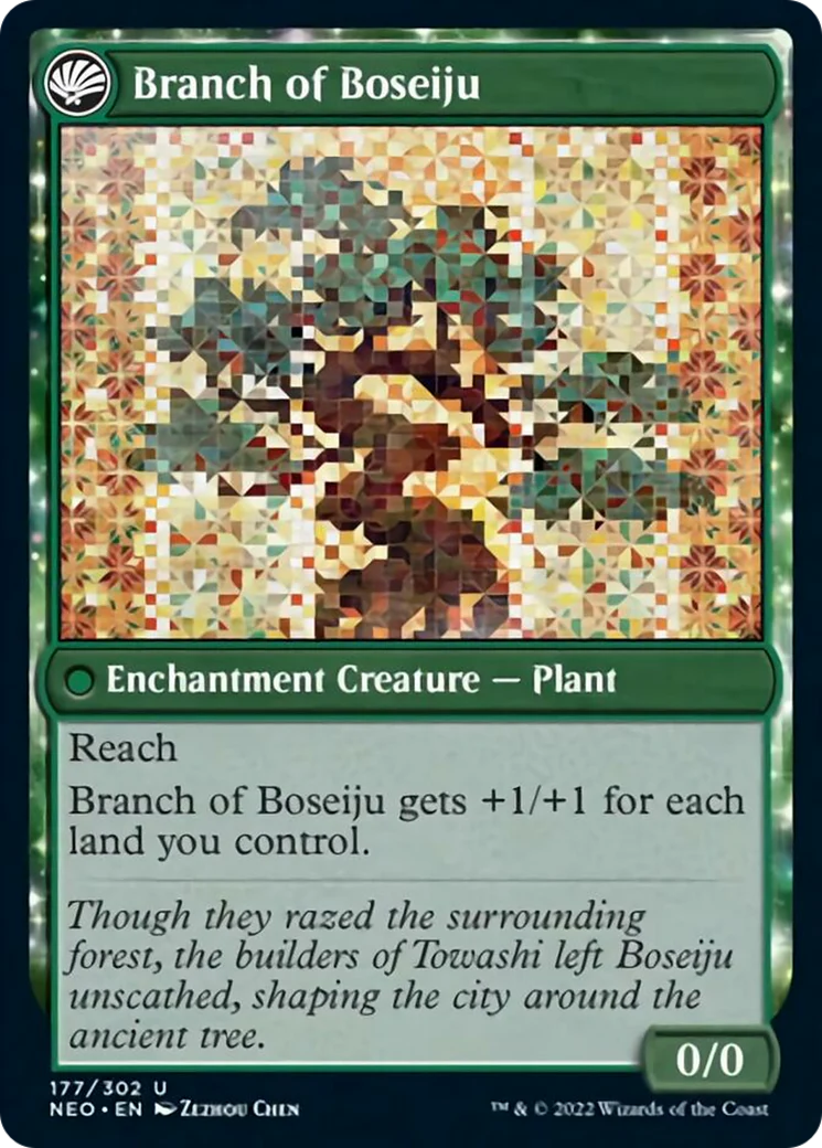 Boseiju Reaches Skyward // Branch of Boseiju [177] [Kamigawa: Neon Dynasty] [Non-Foil] - Image 2