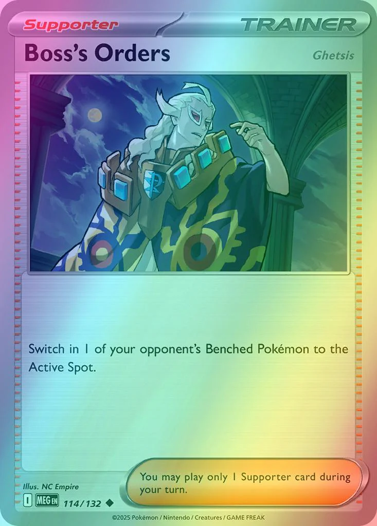 Boss's Orders - Ghetsis - 114/132 - Uncommon [me01-114] [Reverse Holo]