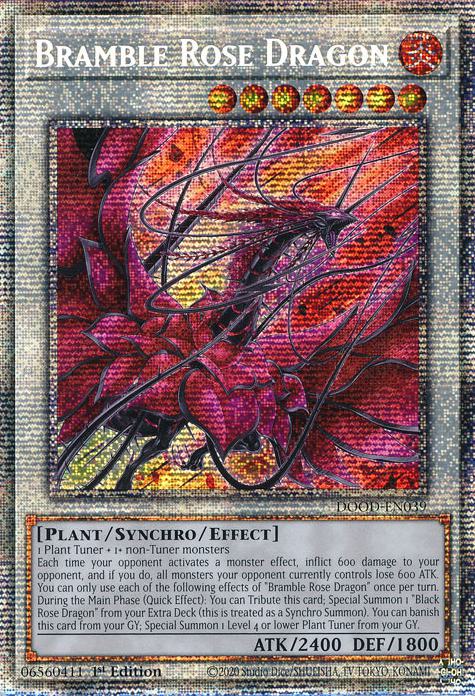 Bramble Rose Dragon - DOOD-EN039 - Starlight Rare - 1st Edition