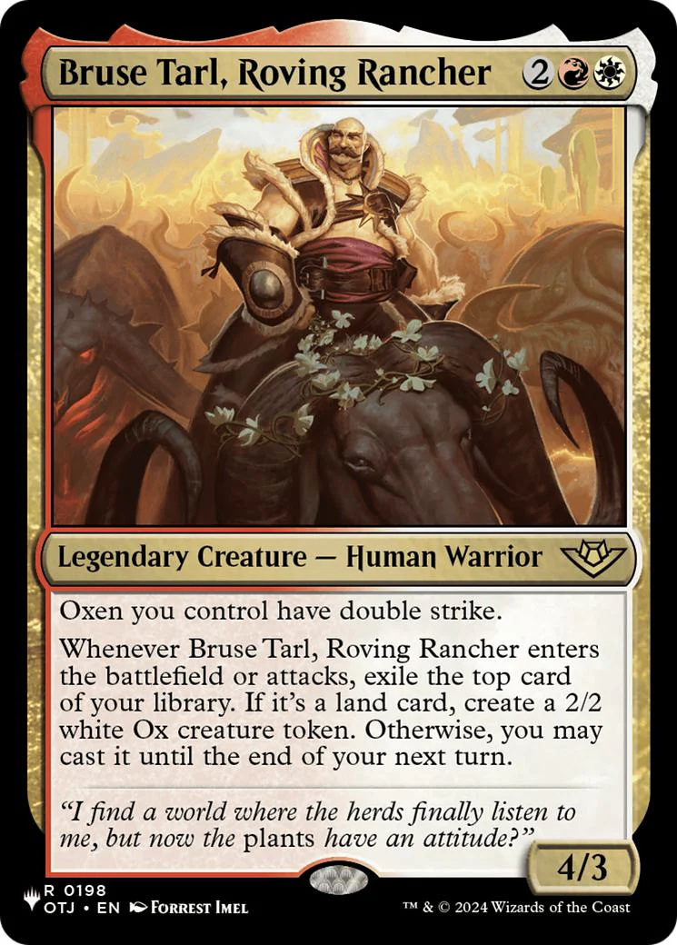 Bruse Tarl, Roving Rancher [OTJ-198] [The List] [Non-Foil]