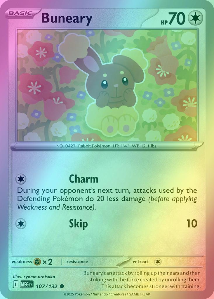 Buneary - 107/132 - Common [me01-107] [Reverse Holo]