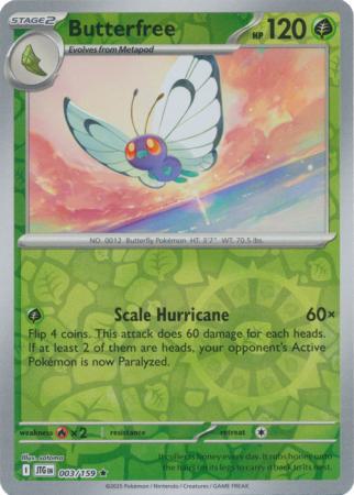 Butterfree - 003/159 - Rare [sv09-003] [Reverse Holo]