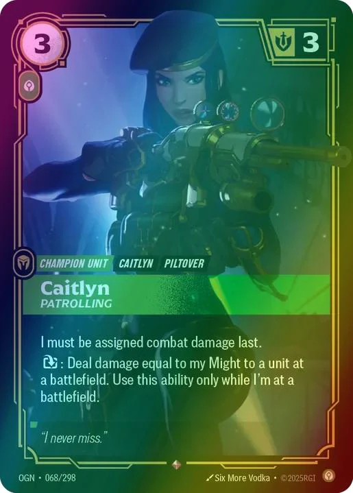Caitlyn - Patrolling - 068/298 [Origins] [Foil]