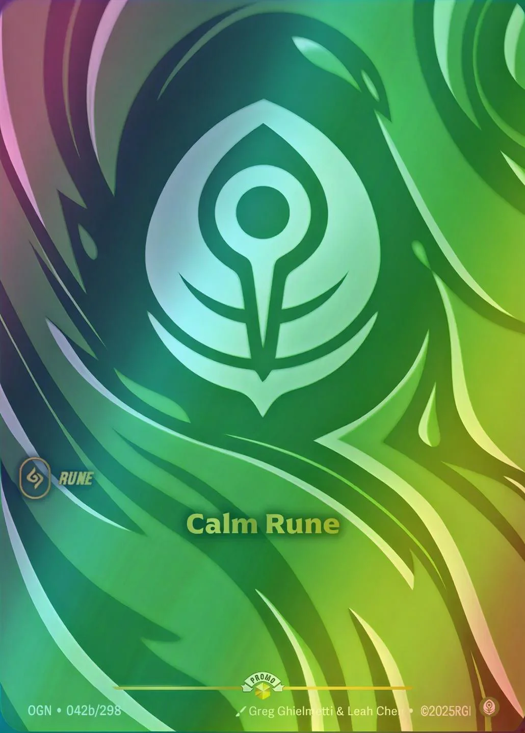 Calm Rune - 042b/298 [Riftbound Organized Play Promotional Cards] [Foil]