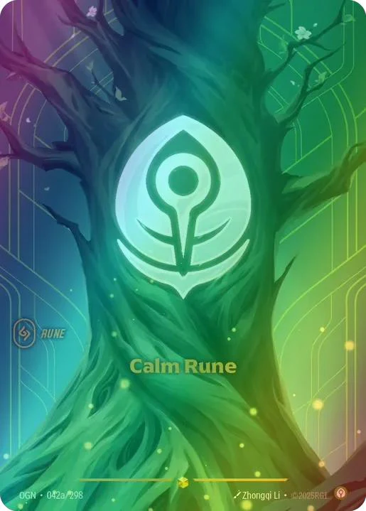 Calm Rune (Alternate Art) - 042a/298 [Origins] [Foil]