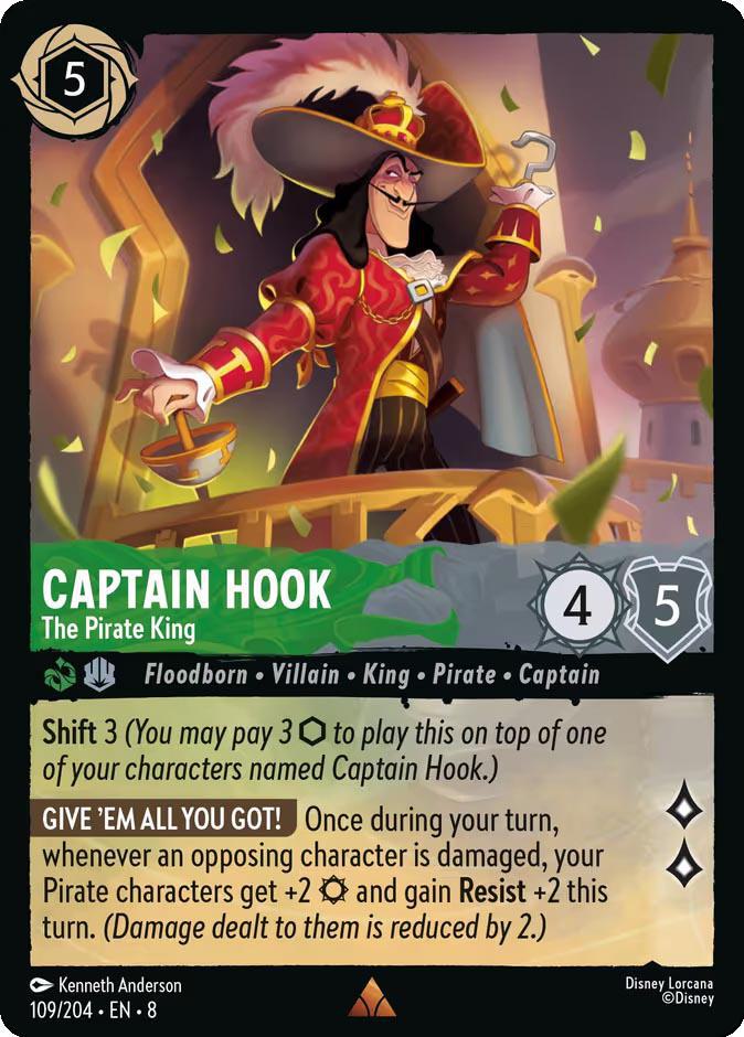 Captain Hook - The Pirate King - 109/204 [Reign of Jafar] [Non-Foil]