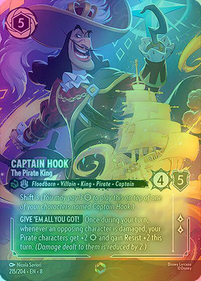 Captain Hook - The Pirate King (Enchanted) - 215/204 [Reign of Jafar] [Holofoil]