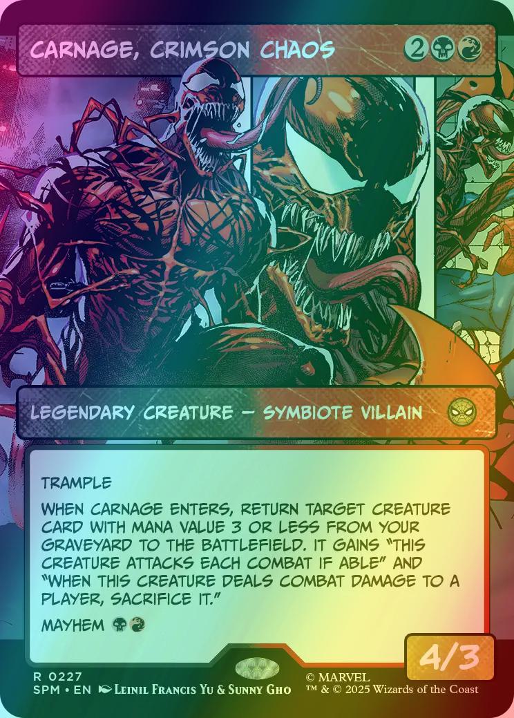 Carnage, Crimson Chaos [227] [Borderless] [Panel] [Marvel's Spider-Man] [Foil]