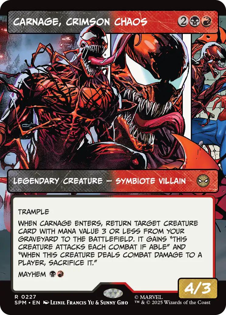 Carnage, Crimson Chaos [227] [Borderless] [Panel] [Marvel's Spider-Man] [Non-Foil]