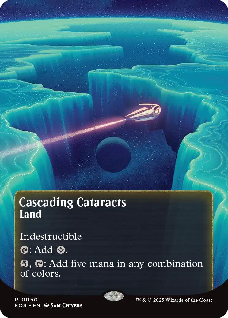 Cascading Cataracts [50] [Borderless] [Poster] [Edge of Eternities: Stellar Sights] [Non-Foil]