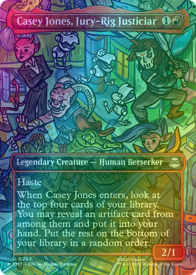 Casey Jones, Jury-Rig Justiciar [207] [Borderless] [Scene] [Teenage Mutant Ninja Turtles] [Foil]