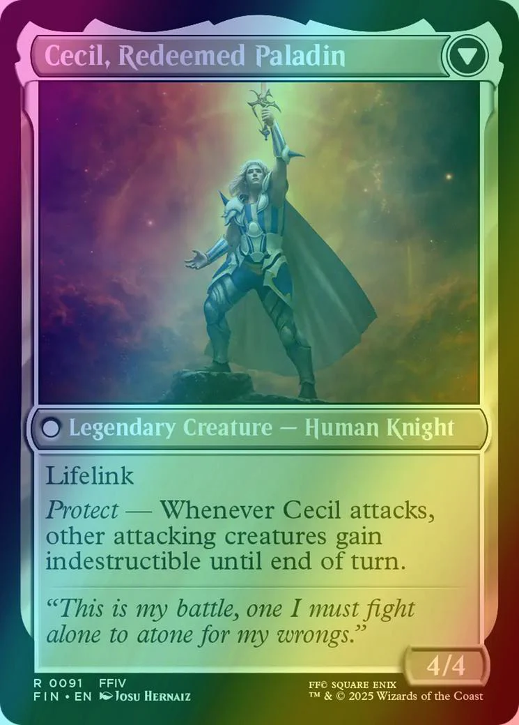 Cecil, Dark Knight // Cecil, Redeemed Paladin [91] [FINAL FANTASY] [Foil] - Image 2