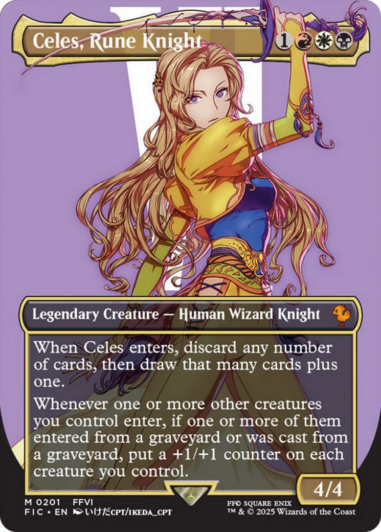 Celes, Rune Knight [201] [Borderless] [Character] [FINAL FANTASY: Commander] [Non-Foil]