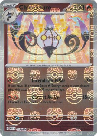 Chandelure - Master Ball Pattern - 018/086 - Rare [sv105w-018] [Reverse Holo]