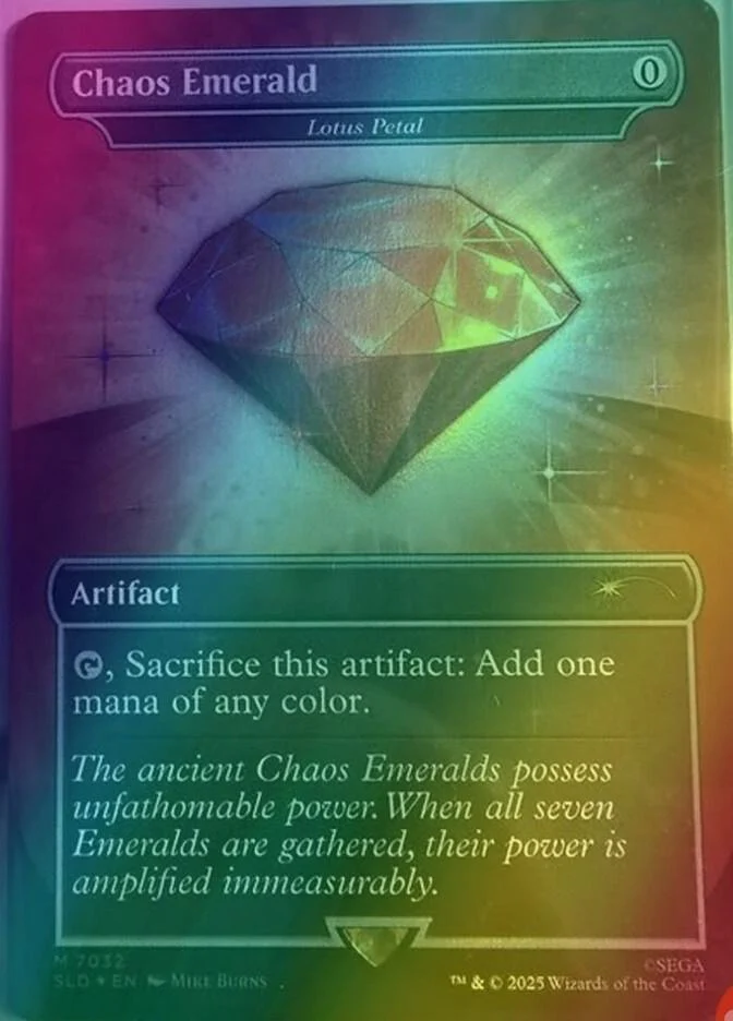 Chaos Emerald - Lotus Petal [7032] [Borderless] [Secret Lair X Sonic] [Secret Lair Drop] [Foil]