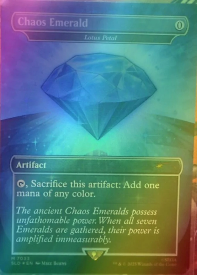 Chaos Emerald - Lotus Petal [7033] [Borderless] [Secret Lair X Sonic] [Secret Lair Drop] [Foil]