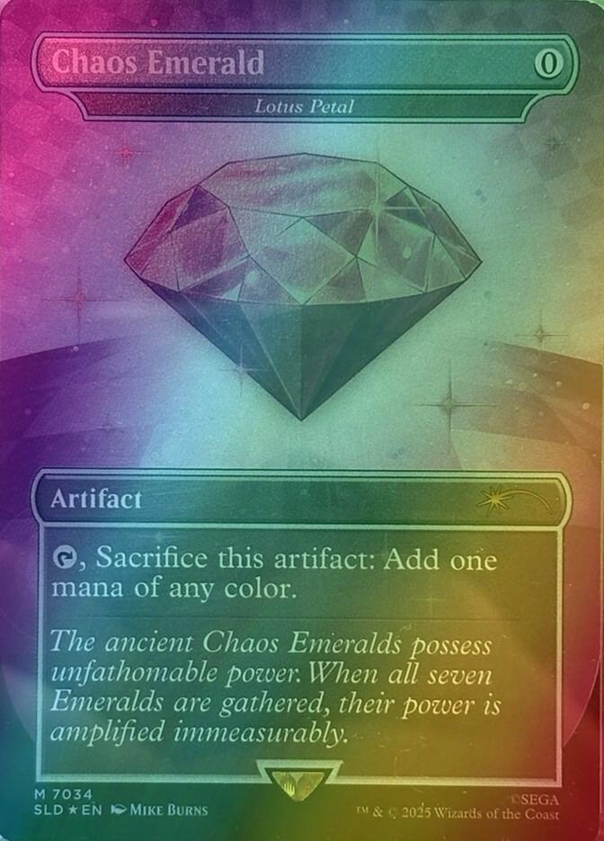 Chaos Emerald - Lotus Petal [7034] [Borderless] [Secret Lair X Sonic] [Secret Lair Drop] [Foil]
