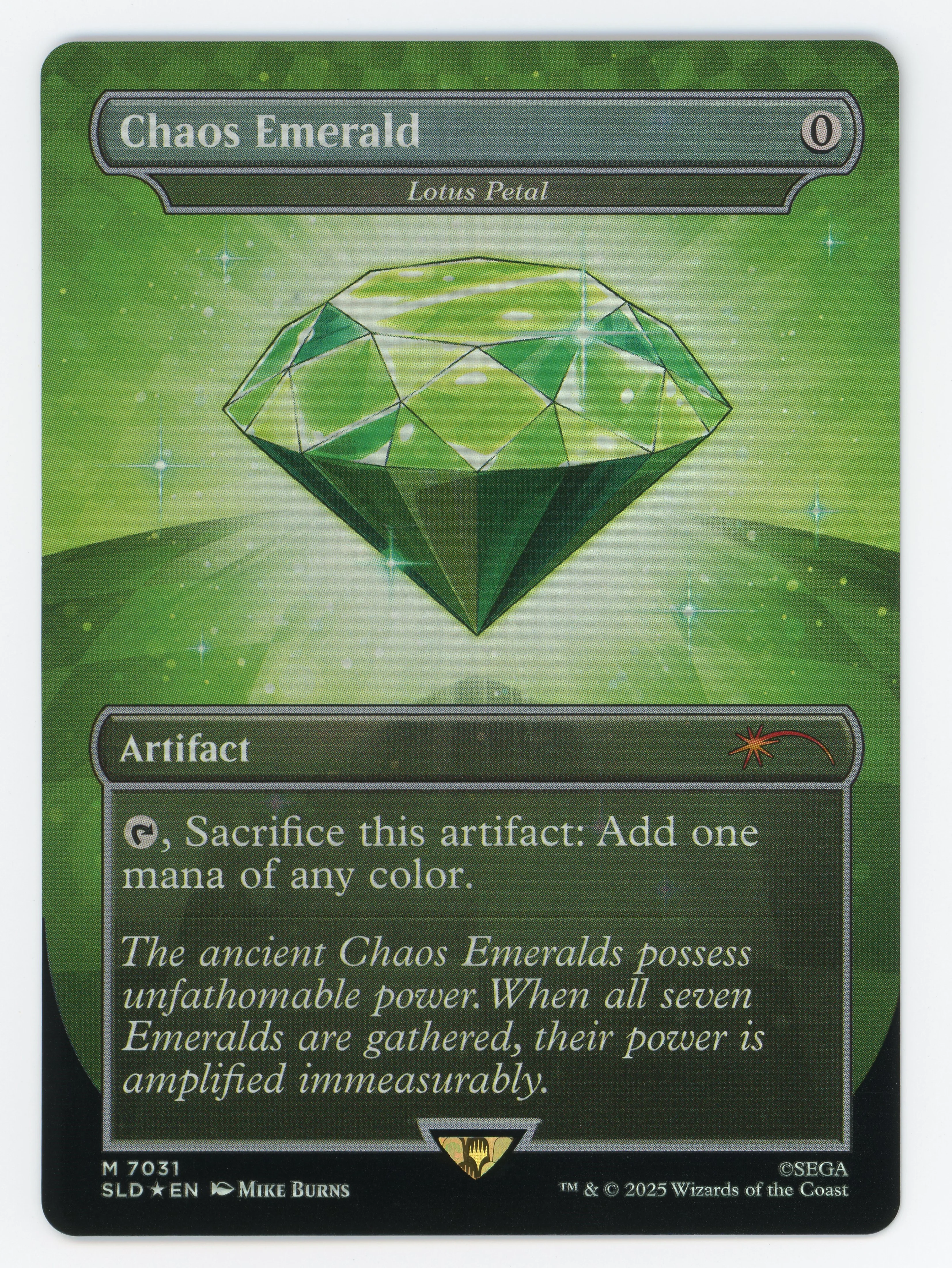 Chaos Emerald - Lotus Petal - Borderless - Foil - Scan 13771