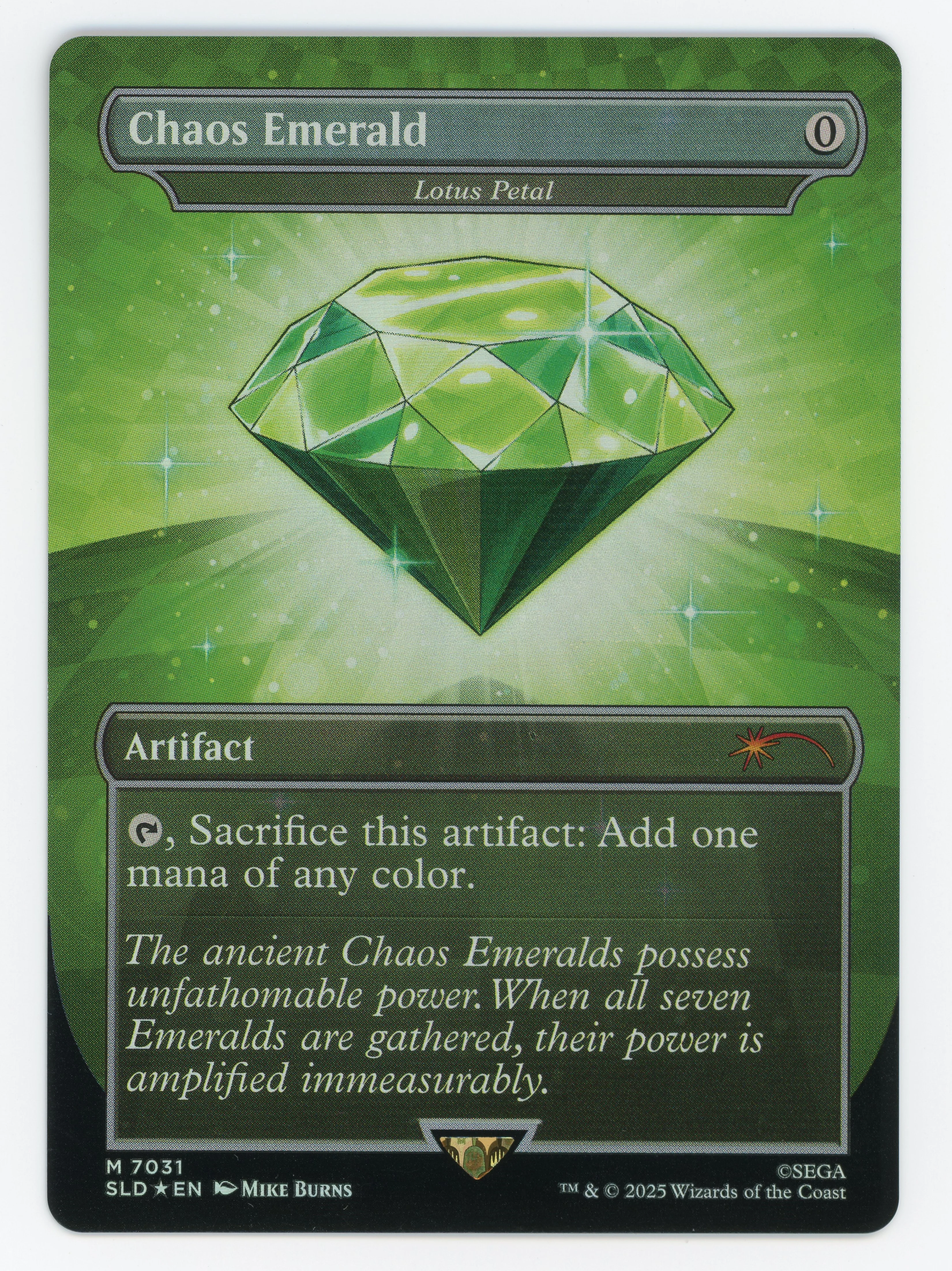 Chaos Emerald - Lotus Petal - Borderless - Foil - Scan 13772