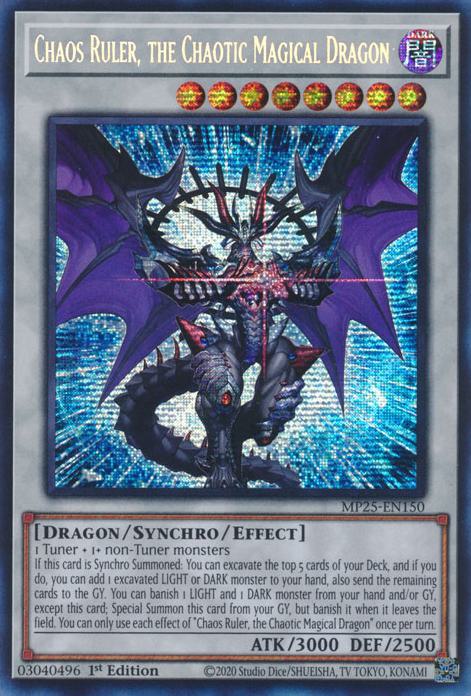 Chaos Ruler, the Chaotic Magical Dragon - MP25-EN150 - Prismatic Secret Rare - 1st Edition