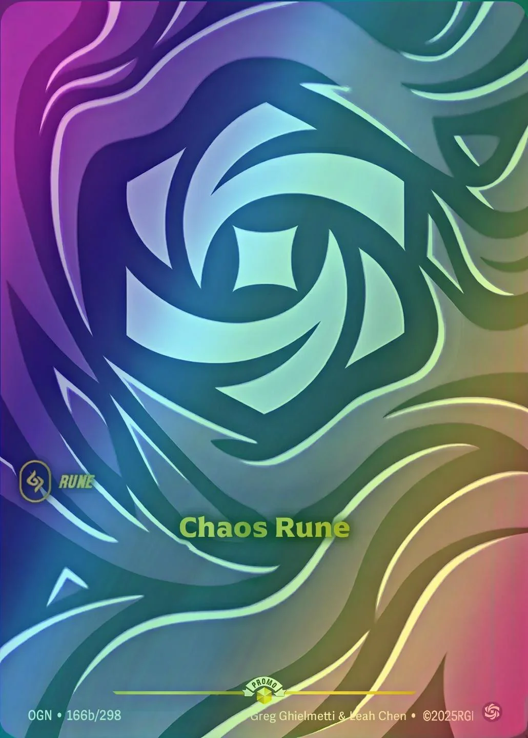 Chaos Rune - 166b/298 [Riftbound Organized Play Promotional Cards] [Foil]