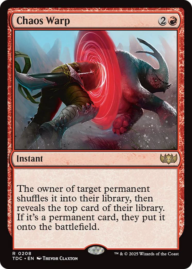 Chaos Warp [208] [Tarkir: Dragonstorm: Commander] [Non-Foil]