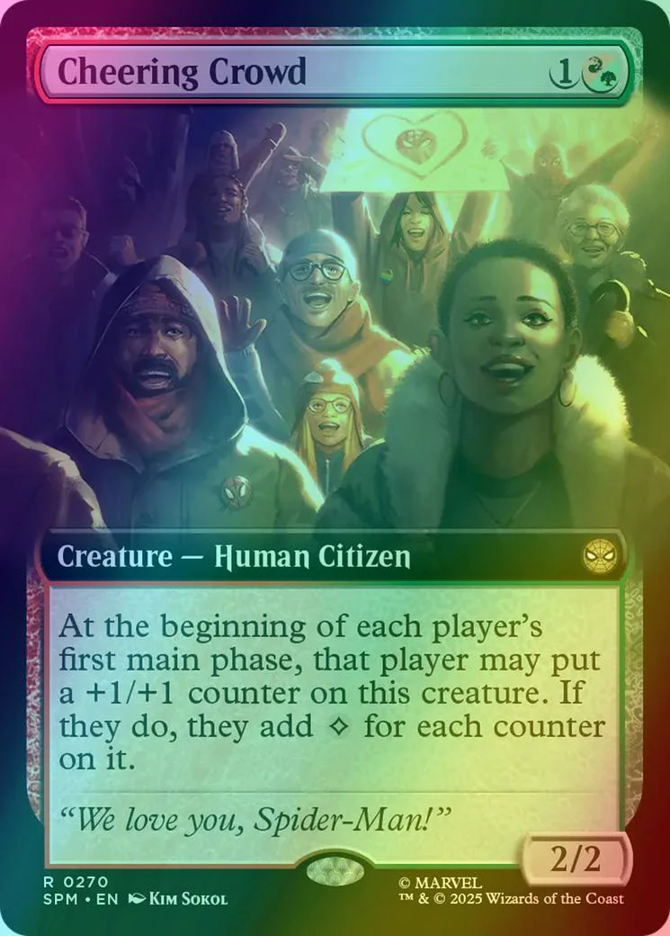 Cheering Crowd [270] [Extended Art] [Marvel's Spider-Man] [Foil]