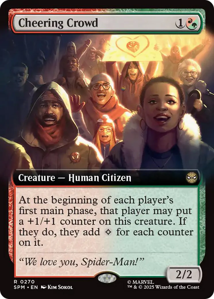 Cheering Crowd [270] [Extended Art] [Marvel's Spider-Man] [Non-Foil]